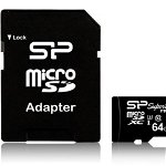Card memorie Silicon Power memory card Micro SDXC 64GB Class 3 Elite UHS-1 U3 +Adaptor