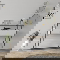 Consola Guarda, negru/alb, PAL melaminat, 100x29x90 cm