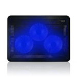 Cooler laptop Havit F2056, compatibil 11 - 17", numar ventilatoare: 3, 1.100 rpm, USB, iluminare LED albastru, negru