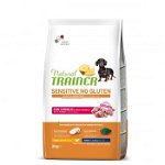 NATURAL TRAINER Sensitive No Gluten, XS-S, Iepure, hrană uscată monoproteică câini, sistem digestiv, 2kg, NATURAL TRAINER