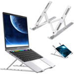 Suport de birou pliabil pentru laptop, tableta sau telefon, portabil, din aluminiu, Tenq.ro