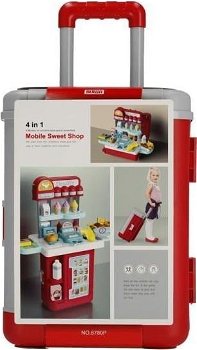Supermarket + accesorii 4in1 gelateria valiza pe roti 482924 MC, Mega Creative