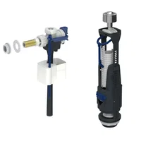 Mecanism rezervor wc, Geberit CR136.936.21.3SLV, actionare mecanica, alimentare laterala, cu flotor, fara senzor, Geberit