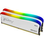 Memorie RAM Kingston , DIMM, DDR4, 16GB, 3200MHz, RGB, CL16,Kit of 2 Fury Beast White, Kingston