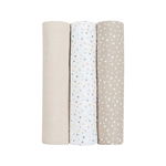 Set 3 scutece muselina Kikka Boo 80 x 80 cm Dots Bej, Kikka Boo