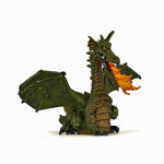 Figurina dragon verde inaripat cu flacara Papo, Papo