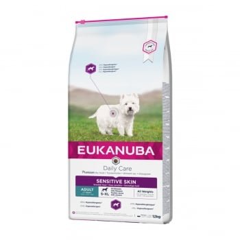 EUKANUBA Daily Care Piele Sensibila Adult S-XL, Pește, hrană uscată câini, 12kg, Eukanuba