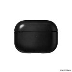 Carcasa din piele naturala NOMAD Leather compatibila cu Apple AirPods Pro 2 Black, NOMAD