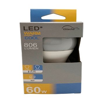 Bec LED AUCHAN 10W E27 EQ 60W , lumina calda/lumina rece