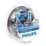 Set 2 becuri auto Philips H4 White Vision Ultra 4200K 12V 60/55W