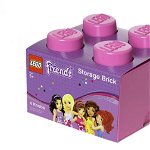 Cutie depozitare lego friends 2x2 roz , Lego