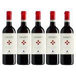 Set 5 Sticle Vin Cecchi Chianti DOCG, Rosu, Sec, 0.75 l