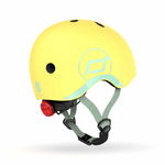 Casca de protectie pentru copii, sistem de reglare magnetic cu led, XXS-S, 45-51 cm, 1 an+, Lemon, Scoot Ride, Scoot and Ride