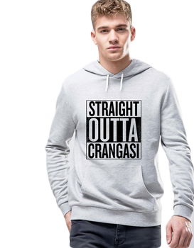 Hanorac Barbati Gri - Straight Outta Crangasi, THEICONIC