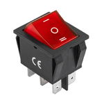 Buton intrerupator On-Off, Inny, IRS-203-1C, Negru/Rosu