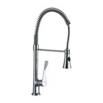 Baterie de bucatarie Z-Inox ZLN8153, gat flexibil de 45 cm, corp din alama, suprafata cromata, 2 moduri stropire