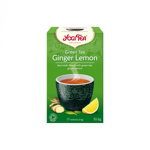 Ceai BIO verde, ghimbir si lamaie, 17 pliculete - 30.6 g Yogi Tea, Yogi Tea
