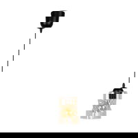 Lustră neagră cu abajur din sticlă ø 10 cm Felis – Candellux Lighting, Candellux Lighting