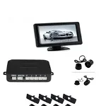 Senzori parcare cu camera video si display LCD de 4.3" S602 tip OEM de 16.5mm Alb, Xenon Bright