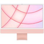Sistem Desktop PC All-In-One Apple iMac 24" (Mid 2021), Apple M1, 8GB RAM, SSD 512GB, Apple M1 8-core GPU, macOS Big Sur, INT KB, Pink