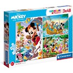 Puzzle Clementoni - Mickey and friends, 3x48 piese