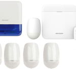 Kit sistem de alarma Tri-X wireless, 32 de utilizatori, 3 senzori, sirena de exterior, Hikvision KITAXPRO64+2SZR+SIR