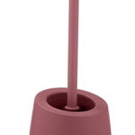 Perie pentru toaleta cu suport, Wenko, Badi, 13.5 x 38 x 13.5 cm, ceramica, roz, Wenko