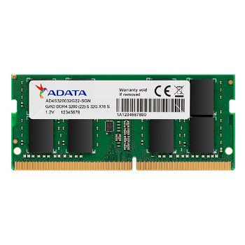 Memorie SO-DIMM 8 GB DDR4-3200, memory (green, AD4S32008G22-SGN, Premier, XMP), ADATA