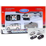 Set Masinute Welly 1:64 Emergency Team- Pompieri 4 buc, W98160-4GF- POM