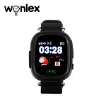 Ceas Smartwatch Pentru Copii Wonlex GW100 cu Functie Telefon Localizare GPS Pedometru SOS - Negru gw100-negru