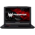 Laptop Gaming Acer Predator Helios 300 G3-572-739E cu procesor Intel® Core™ i7-7700HQ pana la 3.80 GHz, Kaby Lake™, 15.6", Full HD, IPS, 8GB, 256GB SSD, NVIDIA GeForce GTX 1050 Ti 4GB, Linux, Black