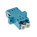 Standard LC-Duplex Coupling MM Polymer case aqua, Schrack