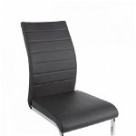 Set 4 scaune negre Myra 41x60x98 cm