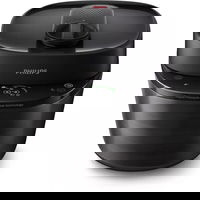 Oala sub presiune Philips HD2151/40, 1000W, capacitate 5l, 35 programe pre setate, gatire rapida, eliberarea presiunii, personalizarea etapelor de gatit, app NutriU, Negru, Philips