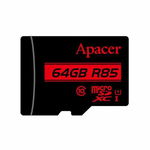 Card microSDXC UHS-I Apacer, 64GB, clasa10 cu adaptor SD