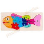 Puzzle lemn color - Peste, 