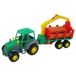 Tractor Altay Cu Remorca Si Lemne, 61 Cm, Best Office
