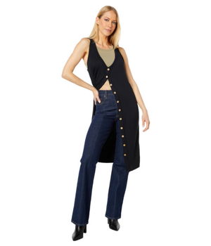 Imbracaminte Femei Free People Gia Long Vest Black, Free People