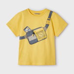 Mayoral tricou copii culoarea galben, cu imprimeu, Mayoral