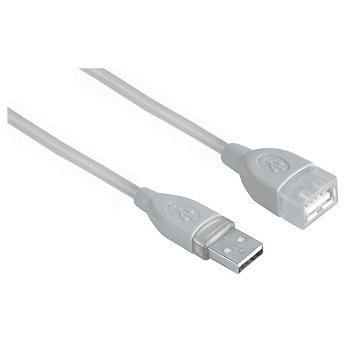 Extensie cablu Hama USB 2.0, ecranat, gri, 1.8m