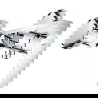 Baterie de dus Grohe Start Edge 24197001, 1/2 inch, cartus ceramic, monocomanda, aparenta, Crom, Grohe