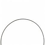 Decoratiune Ring, Metal, Negru, 85x10x85 cm, Jolipa