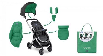 Color Pack Carucior Chicco Urban Green Wave, CHICCO