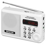 Radio FM Digital USB Micro Sd Alb, Sencor