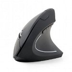 Mouse MOUSE GEMBIRD wireless & ergonomic, 1600dpi, 6 butoane, 1 rotita scroll, black MUSW-ERGO-01 (include timbru verde 0.1 lei), Gembird