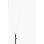 AMBUSH Silver Sss Cig Case Necklace With Cylinder-Shaped Pendant Green