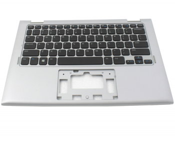 Tastatura Dell Inspiron 11 3148 neagra cu Palmrest argintiu, Dell