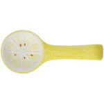 Suport pentru lingura, Tognana, Relief Lemon Garden, 26 x 11 x 3 cm, ceramica, galben, Tognana Porcellane