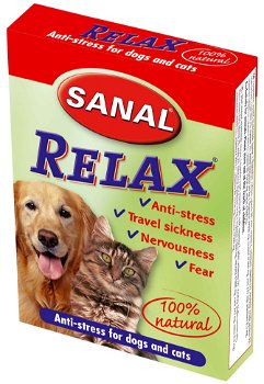SANAL Relax pentru câini şi pisici, red. stres transport, agresivitate 15tablete, Sanal