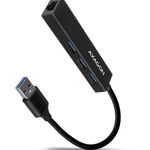 Hub USB Axagon HMA-GL3A  USB-A  3x USB-A + RJ-45, Axagon